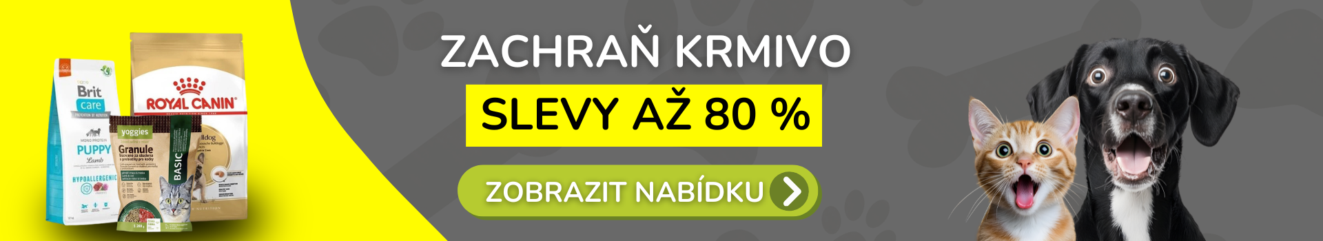 Zooshopik úzké bannery na web